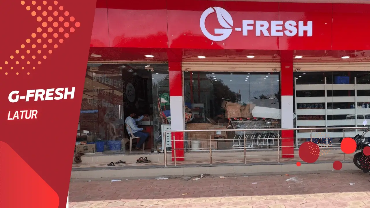 G-FRESH grocery franchise with red storefront